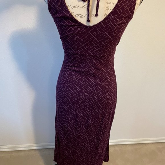 Purple Pencil Wrap Dress - Picture 3 of 10